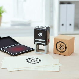Rahmen-Logo-Stempel. Benutzerdefinierter runder Ma Permastempel
