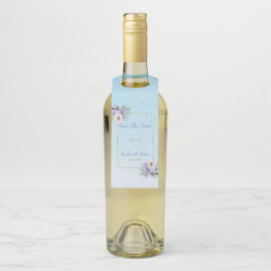 Rahmen und Blume Flaschenanhänger