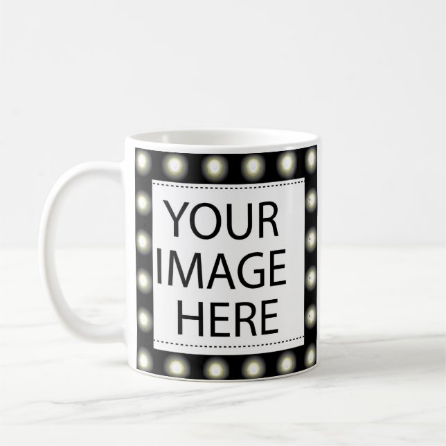 Rahmenlichter Vorlage Fügen Sie Ihr Bild und/oder  Tasse (Links)