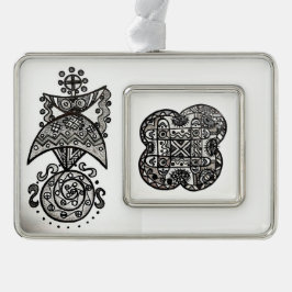 Rahmenornament Rahmen-Ornament Silber