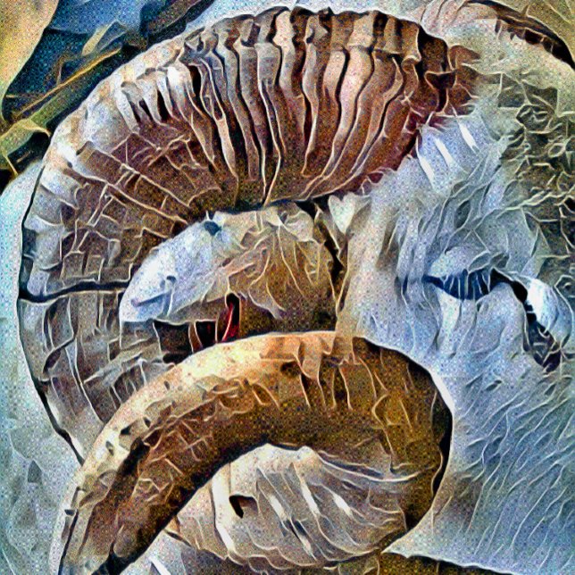 RAHMENTIERBETRIEB FLIESE (An art design of a ram's head displaying magnificent horns.)