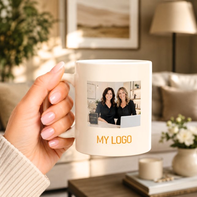 Rahmgeschäftslogo rechteckiges Foto Kaffeetasse (Von Creator hochgeladen)