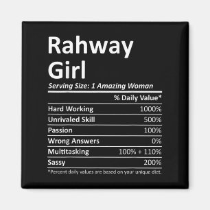 Rahway Mädchen Nj New Jersey Lustige Stadt Heimat Magnet