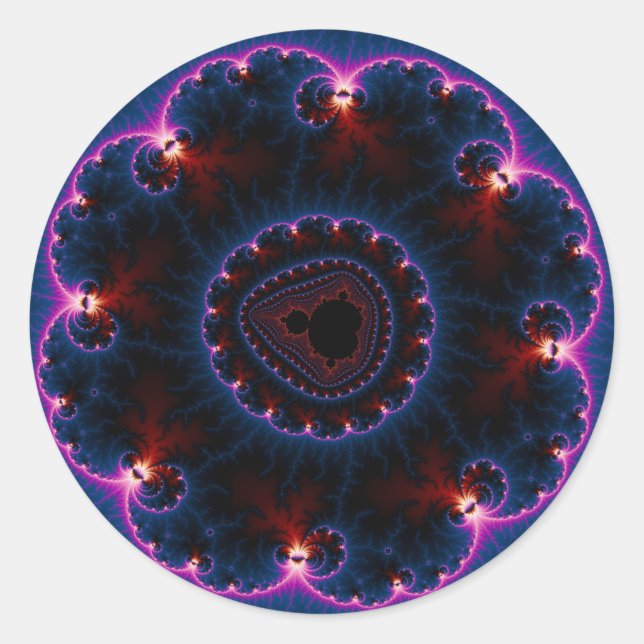 Rai - Fraktal Art Runder Aufkleber (Vorderseite)
