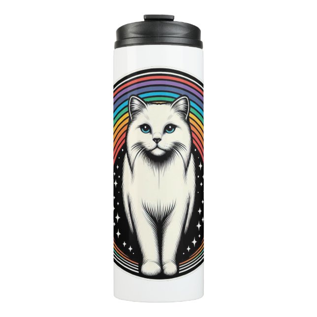 Raibow Cat Thermosbecher (Vorderseite)