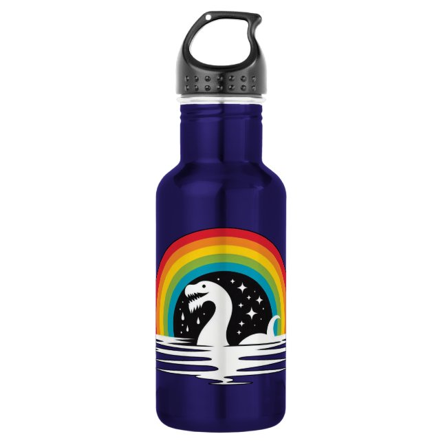 Raibow Sea Monster Edelstahlflasche (Vorderseite)