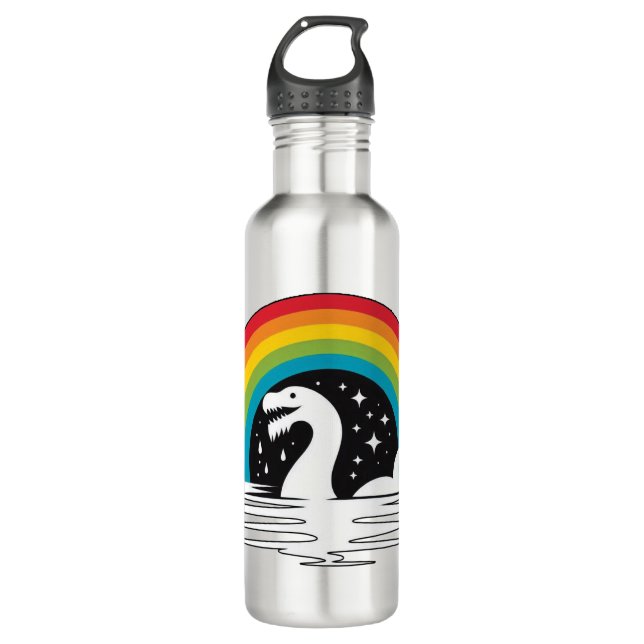Raibow Sea Monster Edelstahlflasche (Vorderseite)