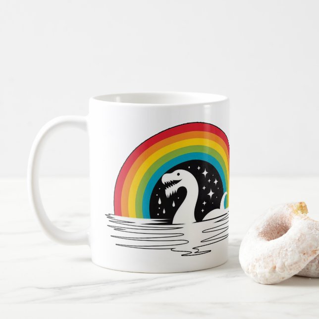 Raibow Sea Monster Kaffeetasse (Mit Donut)