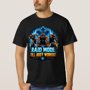 Raid-Modus Ganzkörper-Workout: MMORPG-Gym-Motivati T-Shirt