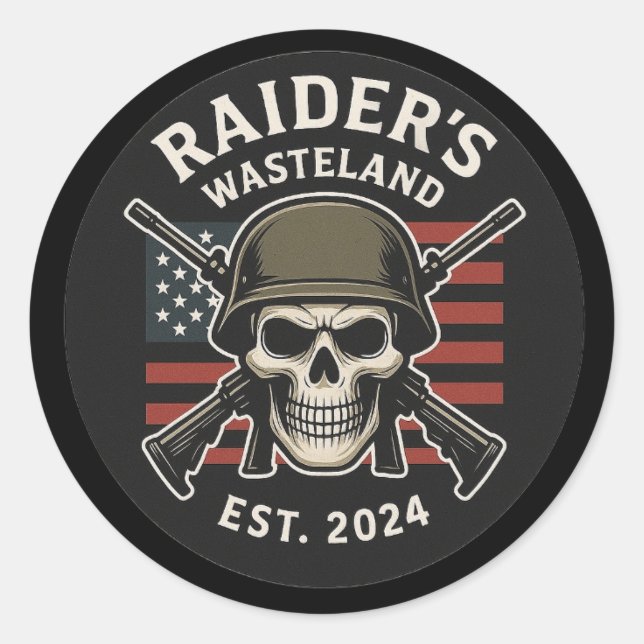Raider’s Wasteland Official Logo Sticker (Vorderseite)