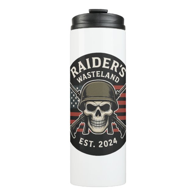 Raider’s Wasteland Official Logo Travel Mug Thermosbecher (Vorderseite)