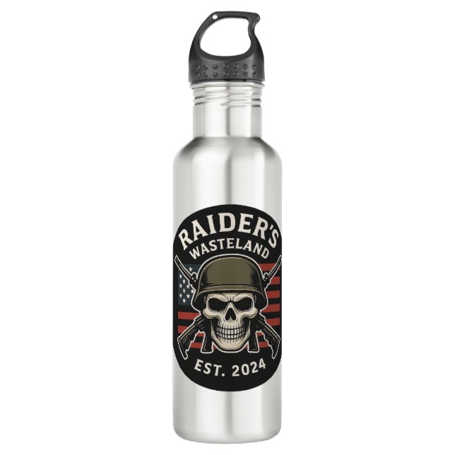 Raider’s Wasteland Official Logo Water Bottle Edelstahlflasche (Vorderseite)