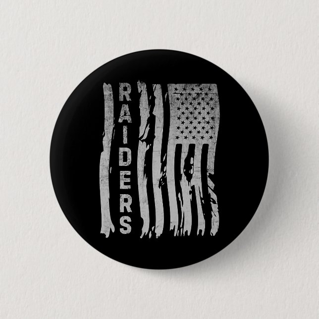 Raiders attackieren US-Flagge Männer Junge Frauen  Button (Vorderseite)