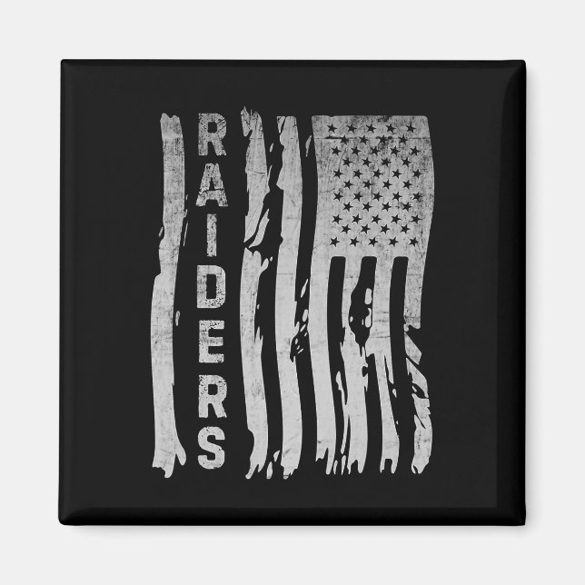 Raiders attackieren US-Flagge Männer Junge Frauen  Magnet (Vorne)