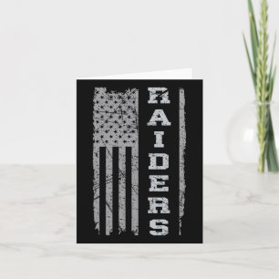 Raiders benennen Usa Flag Geschenk Männer Frauen J Karte