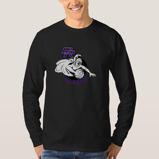 Raiders Black Long Sleeve Unisex T-Shirt (Vorderseite)