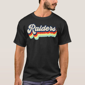 Raiders Retro Schul Sport Fan Team Geist Maskottch T-Shirt