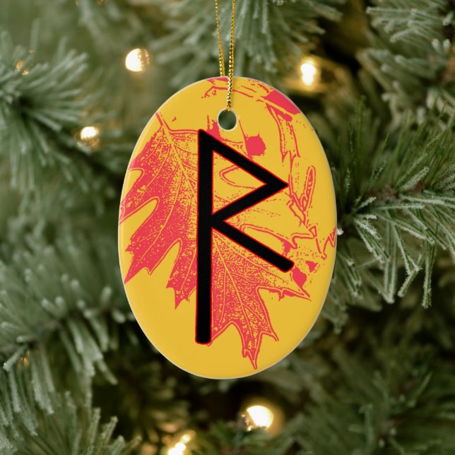 Raidho Viking Rune Weihnachten Ornament - Balance! (Baum)