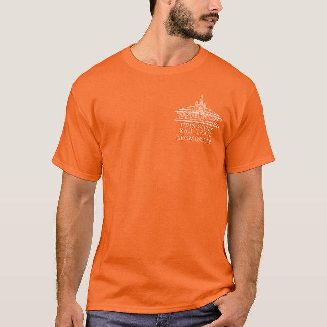Rail Trail Leominster White Print T-Shirt (Vorderseite)