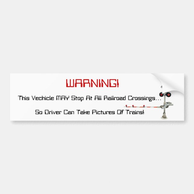 Railfan Fahrzeug-Warnung Autoaufkleber (Vorne)