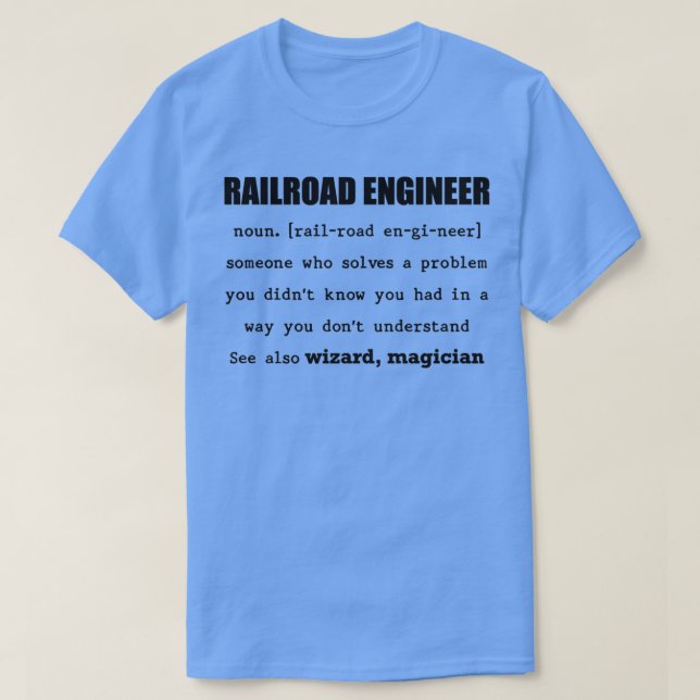 RailroadEngineer Jemand, der ein Problem löst T-Shirt (Design vorne)