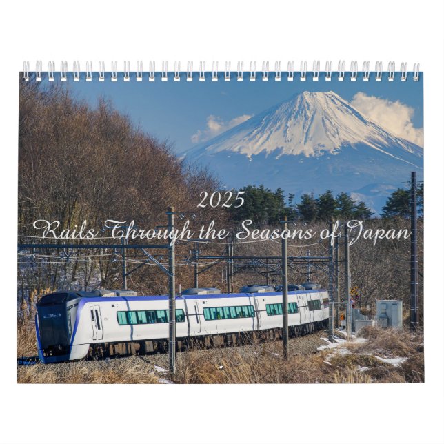 Rails Through the Seasons of Japan 2025 日本の鉄道風景 Kalender (Titelbild)