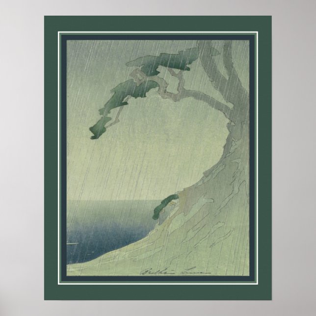 "Rain" 1905 Japanische Print von Bertha Lum Poster (Vorne)