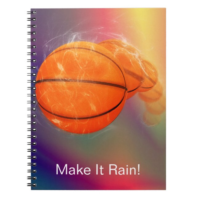 Rain Basketball individuell einstellbar Notizblock (Vorderseite)