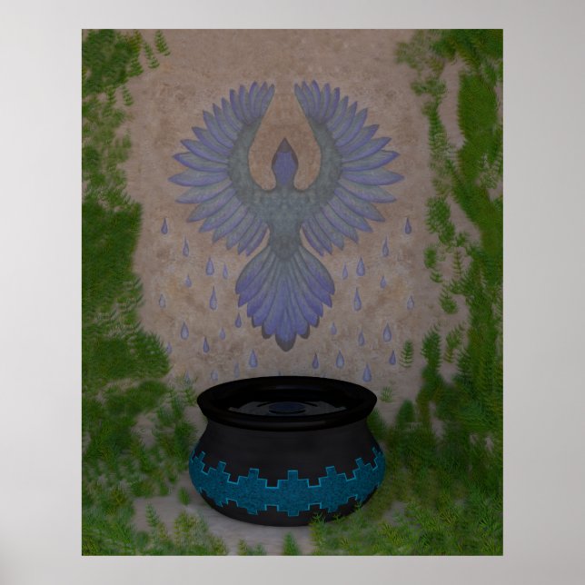 Rain Bird Art Print Poster (Vorne)