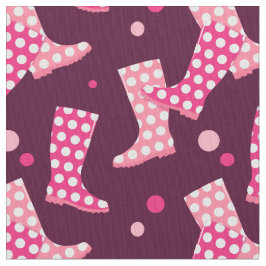 Rain Boots Muster aus rosa Gummi Stoff