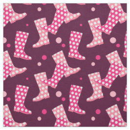 Rain Boots Muster aus rosa Gummi Stoff