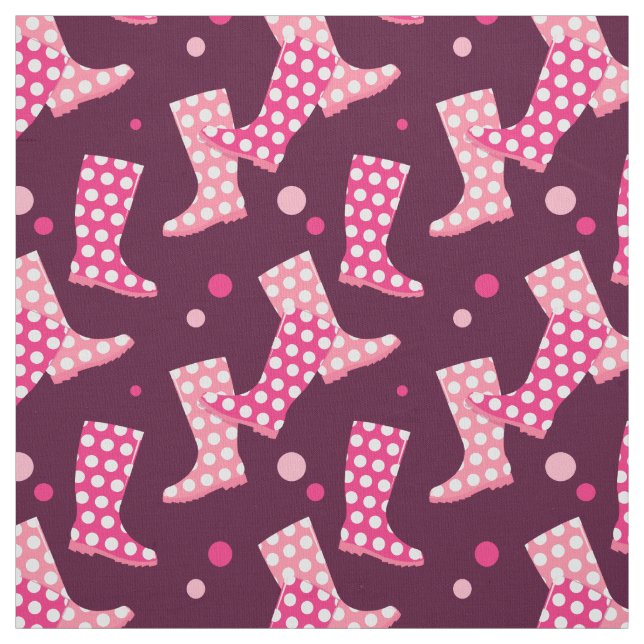 Rain Boots Muster aus rosa Gummi Stoff (Muster)