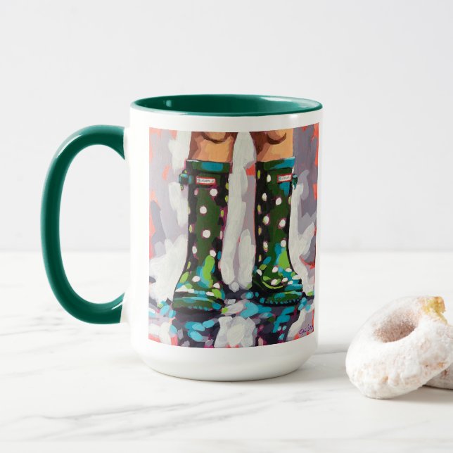 Rain boots Painting  - Children's Room Decor Tasse (Mit Donut)
