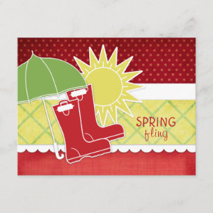 Rain Boots Spring Einladungen