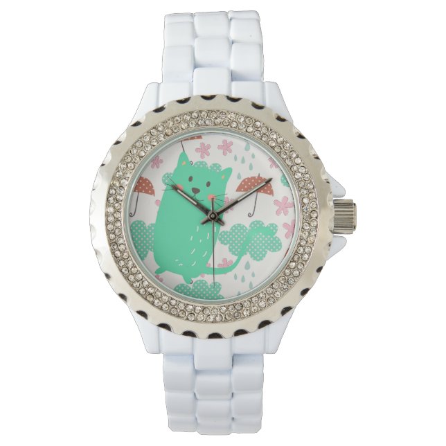 Rain Cats Armbanduhr (Vorderseite)