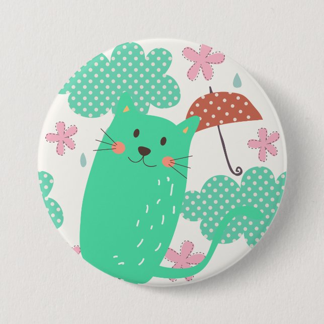 Rain Cats Button (Vorderseite)