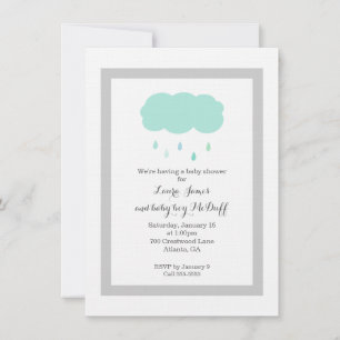 Rain Cloud Baby Shower Einladung