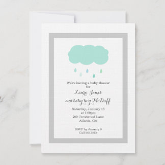 Rain Cloud Baby Shower Einladung