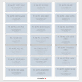 Rain Cloud Blue Baby Showadressen Labels