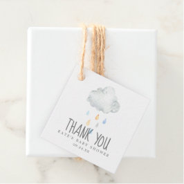 Rain Cloud Boy Baby Dusche Danke Geschenkanhänger