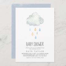 Rain Cloud Boy Baby Dusche