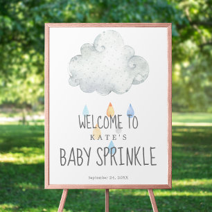 Rain Cloud Boy Baby Sprinkle Willkommenspender Poster