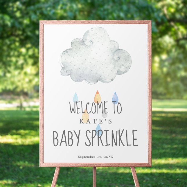 Rain Cloud Boy Baby Sprinkle Willkommenspender Poster (Von Creator hochgeladen)