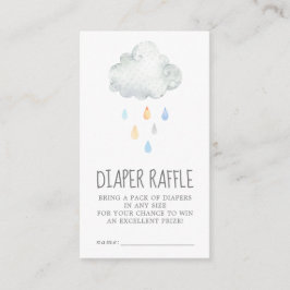 Rain Cloud Boy Babydusche Windeln Windeln Raffel Begleitkarte