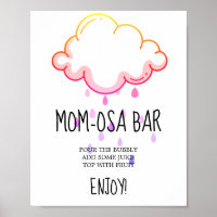 Rain Cloud Girl Baby Shower Mama-osa-Zeichen