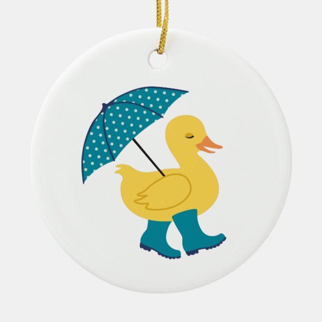 Rain Duck Keramik Ornament (Vorne)