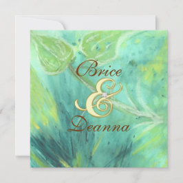 Rain Forest Haze Gold Hochzeit Einladung