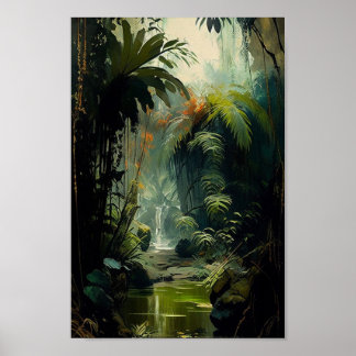 Rain Forest, Tropical Nature Wall Art Poster 