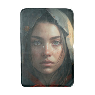 Rain hood girl badematte