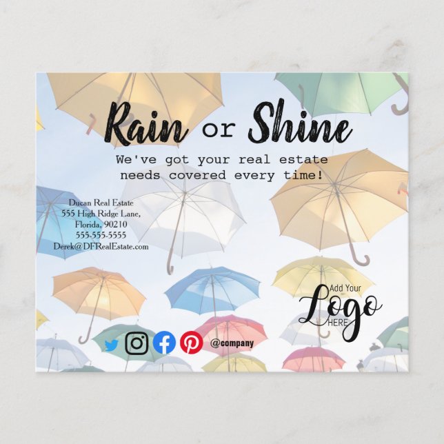Rain Kunden Referenzen reales Anwesen Marketing ve Flyer (Vorne)